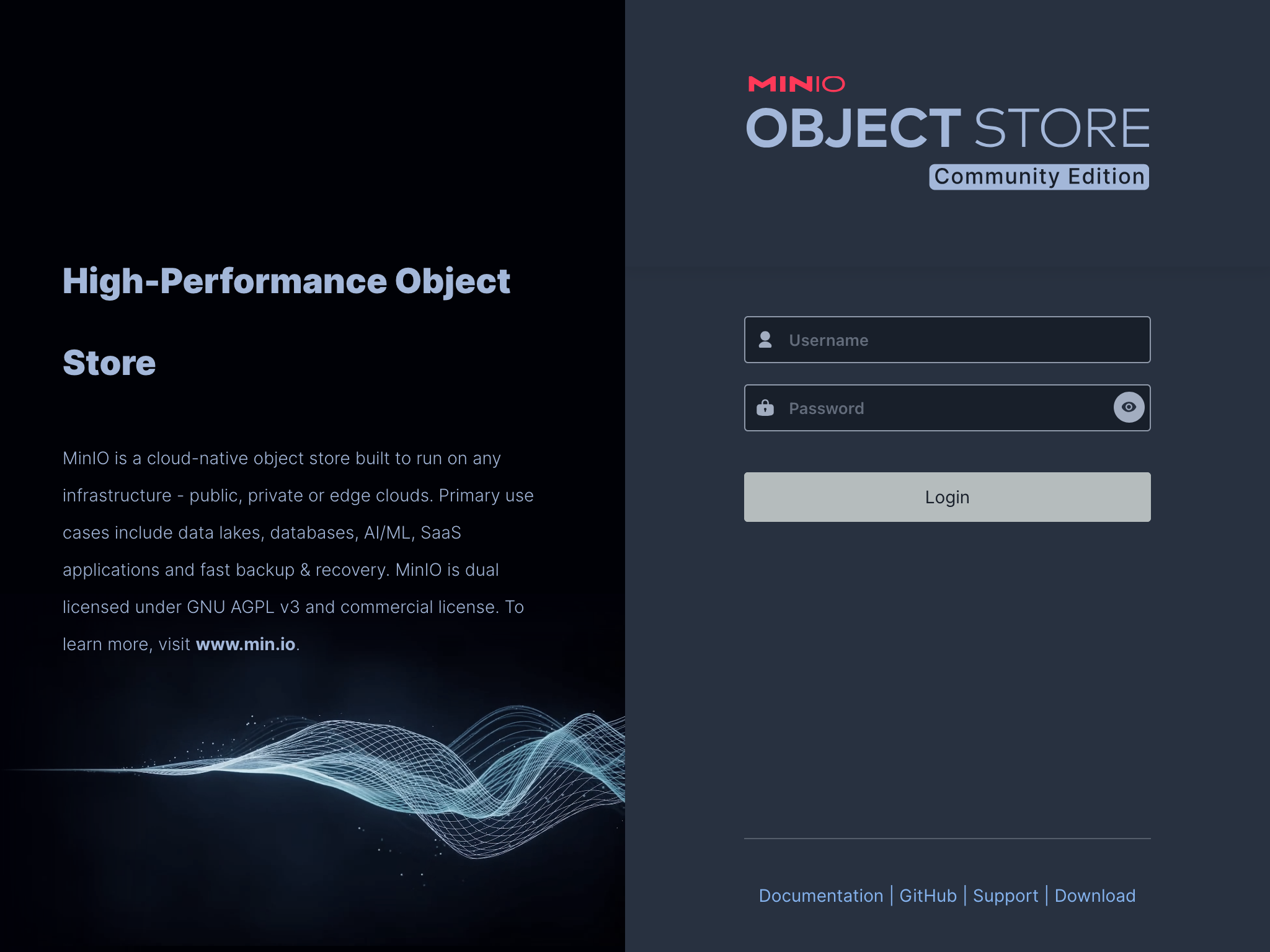 Screenshot of web browser showing Keycloak login page