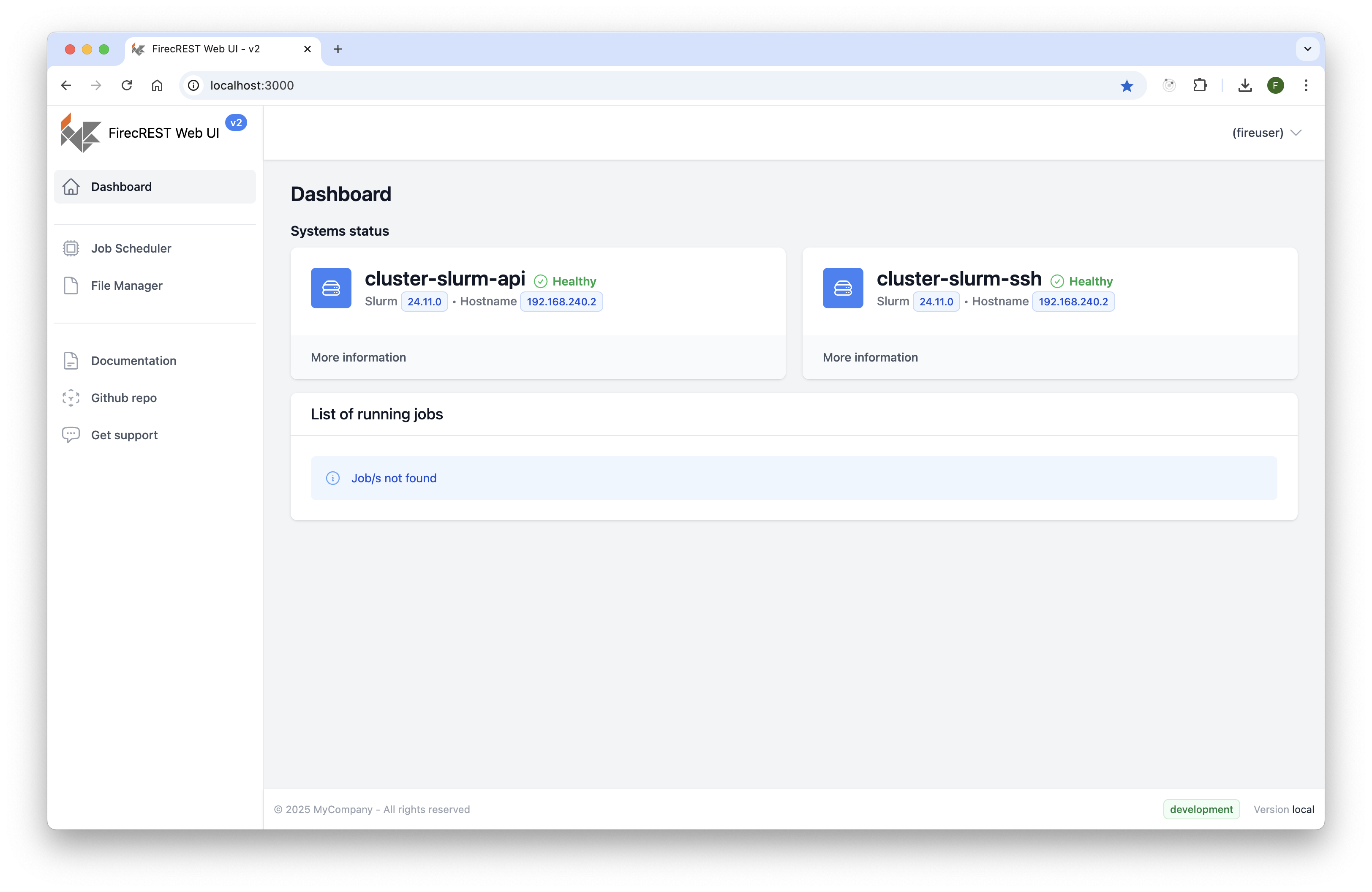 Dashboard Screenshot