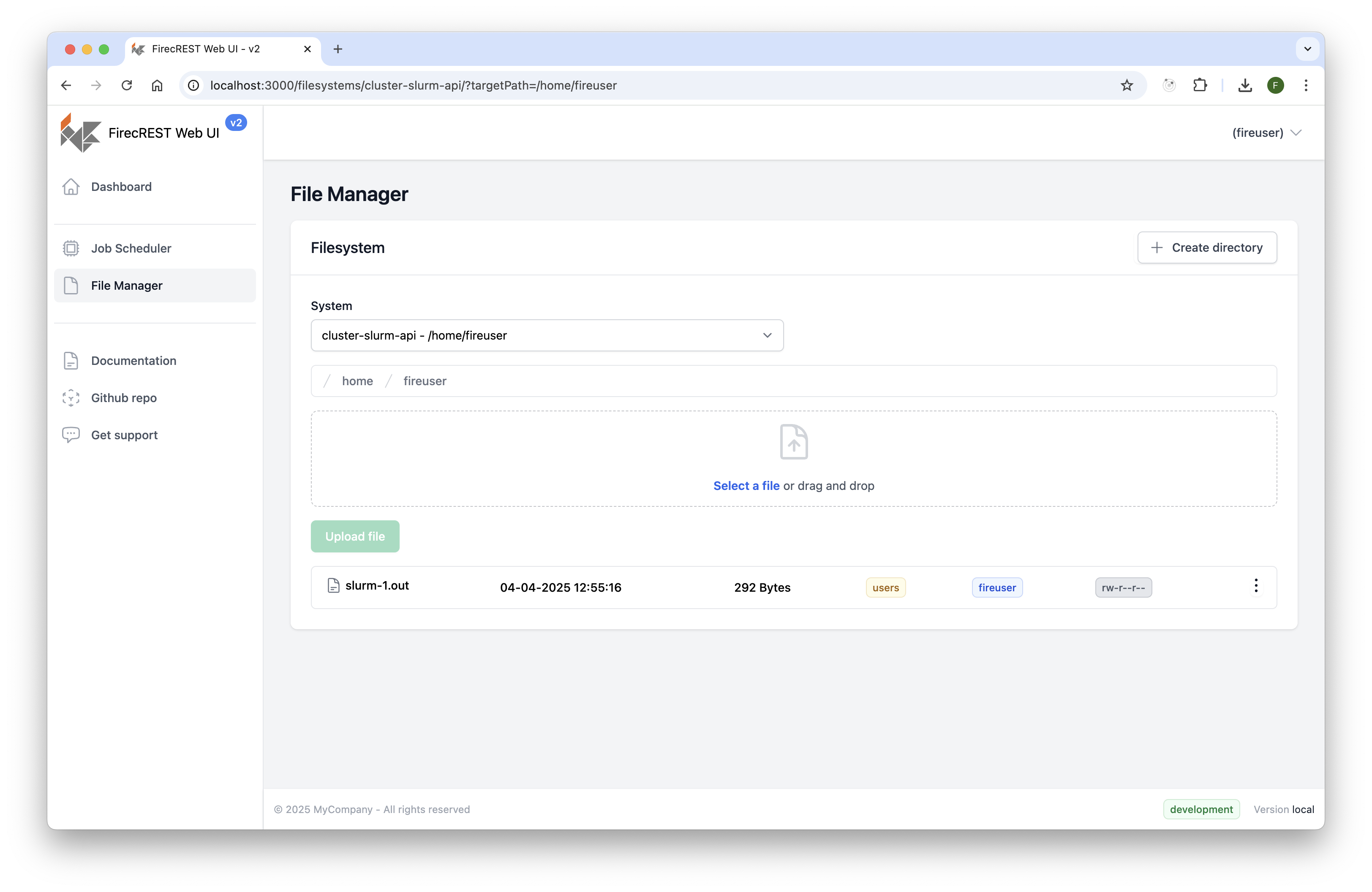 File Manager View